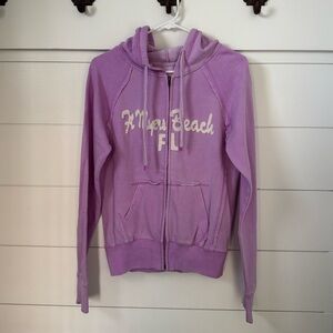 U.S. Apparel Purple Zip-Up Hoodie, Women’s M